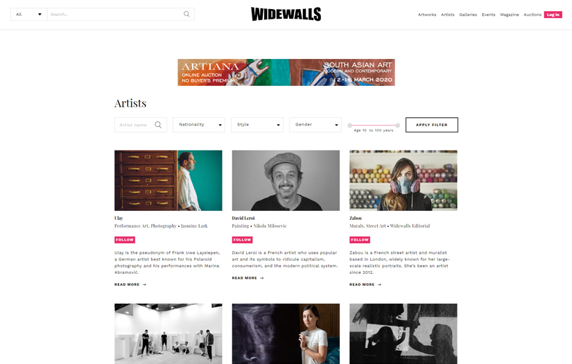 Widewalls screenshot 3